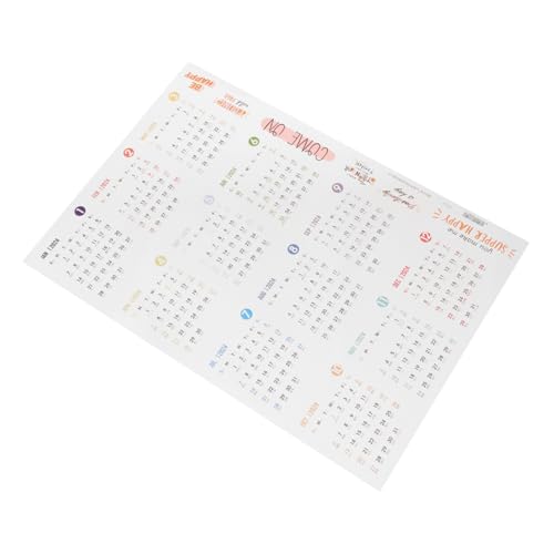 OSALADI 1Blatt Kalenderaufkleber Selbstklebende Monatliche Sticker für Kreative Planer Format für Notizen und Organisation für DIY Projekte und Persönliche Aktivitäten von OSALADI
