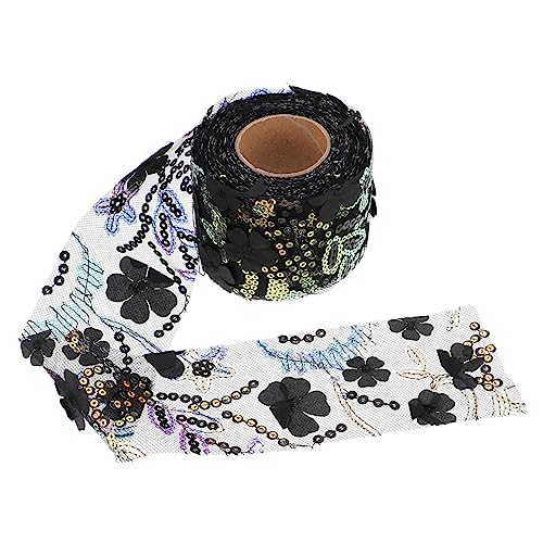 OSALADI 1Rolle Band DIY Besticktes Pailletten Gurtband Für Haaraccessoires Bekleidung Und Geschenkverpackungen Elegantes Leichtes Und Langlebiges Dekorationsband von OSALADI