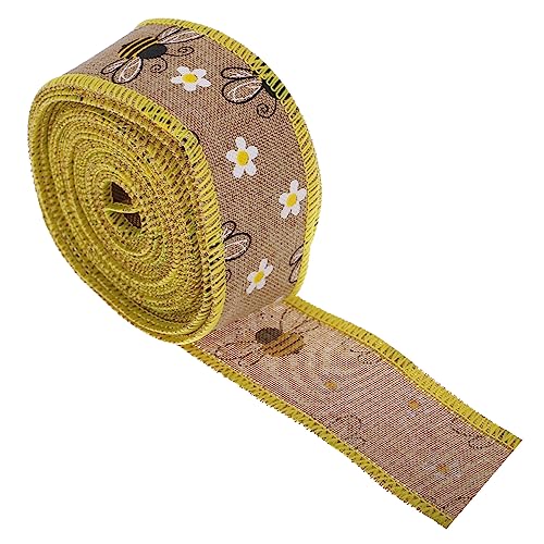 OSALADI 1Rolle Bienenmuster Geschenkband DIY Wickelband Für Hochzeiten Feste Und Dekorationen Robustes Leicht Zu Schneidendes Material Für Geschenkverpackung von OSALADI