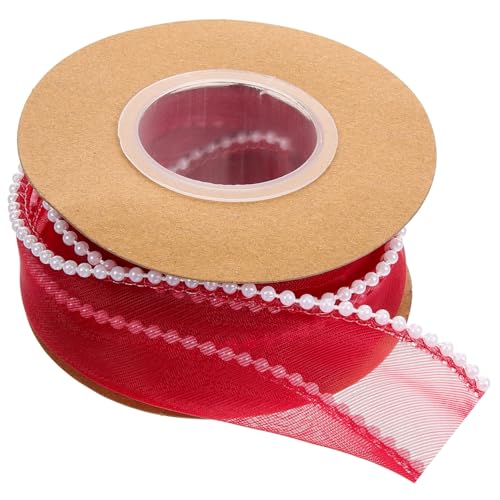 OSALADI 1Rolle Breites Gewelltes Geschenkband mit Kleinen Perlen für Hochzeiten DIY Dekoration Geburtstagsgeschenke und Bastelprojekte Strapazierfähigem OSALADI 1Rolle Breites Gewelltes Geschenkband mit Kleinen Perlen für Hochzeiten DIY Dekoration Geburtstagsgeschenke und Bastelprojekte Strapazierfähigem von OSALADI