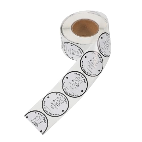 OSALADI 1Rolle Eierkarton Etiketten für Frische Hühnerprodukte mit Aufklebern für Bauernhof Verpackungen Sorgt für Längere Haltbarkeit und Sauberkeit von OSALADI