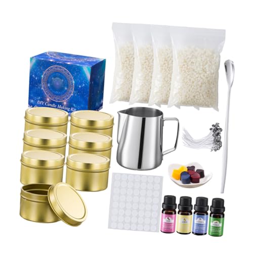 OSALADI 1Satz DIY Duftkerzen Set Bienenwachs Kerzenherstellung Kit für Ganze Familie Ätherischen Ölen und Metallbehältern Handgemachte OSALADI 1Satz DIY Duftkerzen Set Bienenwachs Kerzenherstellung Kit für Ganze Familie Ätherischen Ölen und Metallbehältern Handgemachte von OSALADI