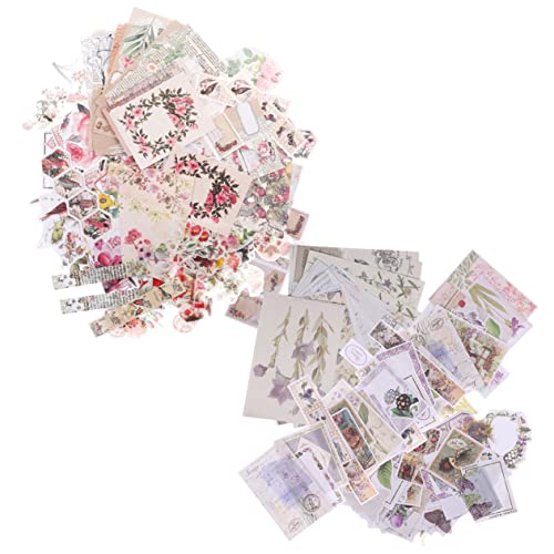 OSALADI 1Satz DIY Hintergrundpapier Set für Scrapbooking Handgefertigte Grußkarten und Fotoalben Teiliges Pflanzenblumen Dekorpapier für Bastelprojekte und Geschenketiketten von OSALADI