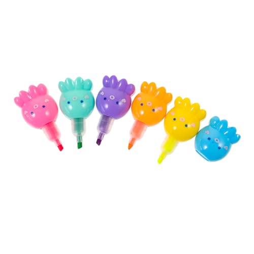 OSALADI 1Satz Fluoreszierendes Marker für Erwachsene Teilig mit Niedlichem Octopus Design Stifte für Notizen und Schule Pastellfarben Leicht und Handlich von OSALADI