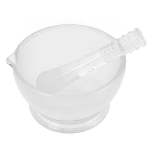 OSALADI 1Satz Glasmörser Set mit Stößel Glasbehälter für Küche und Labor Vielseitig Einsetzbar zum Mahlen von Gewürzen und Chemischen Proben Robust und Einfach zu Handhaben von OSALADI