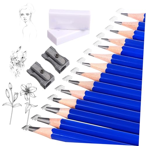 OSALADI 1Satz Graphitstifte zum Zeichnen und Skizzieren mit Radiergummi Teiliges für Anfänger und Studenten für Projekte OSALADI 1Satz Graphitstifte zum Zeichnen und Skizzieren mit Radiergummi Teiliges für Anfänger und Studenten für Projekte von OSALADI