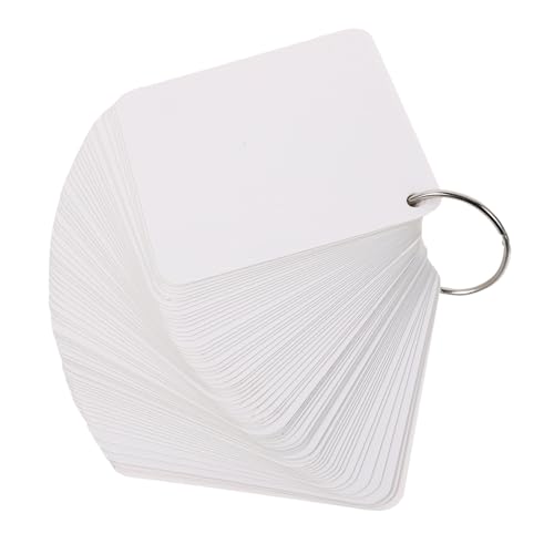 OSALADI 1Satz Leere Karteikarten Mit Metallbindemittel Ringen Vorgelochte Notizkarten Für DIY Projekte Studium Und Scrapbooking Für Schule Und Zuhause von OSALADI