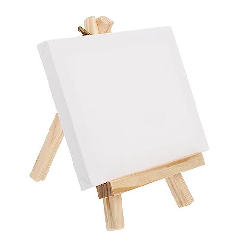 OSALADI 1Satz Mini Holz Staffelei für Kreative Malerei Tischdisplay Halter für Hochzeiten Dreibein Stativ mit Rahmen für Künstler und Bastler von OSALADI
