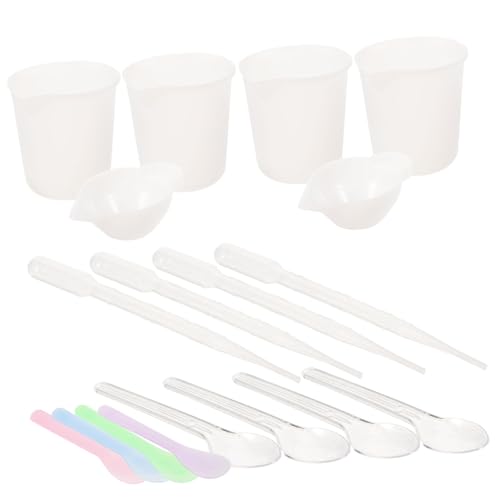 OSALADI 1Satz Silikon Messbecher für DIY Schmuckherstellung Teiliges mit Rührstäbchen und Silikonmatte für Epoxidharz und Handwerksprojekte Einfach zu Reinigen OSALADI 1Satz Silikon Messbecher für DIY Schmuckherstellung Teiliges mit Rührstäbchen und Silikonmatte für Epoxidharz und Handwerksprojekte Einfach zu Reinigen von OSALADI