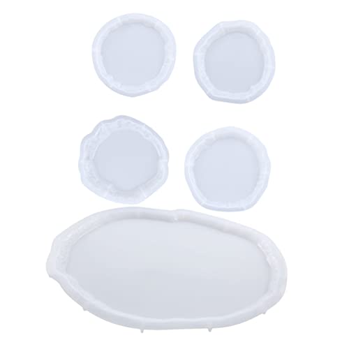 OSALADI 1Satz Silikonform für DIY Untersetzer und Tabletts Teiliges mit Unregelmäßigen Designs Leicht Entformbar für Bastelprojekte und Tischdekorationen Epoxidharz von OSALADI