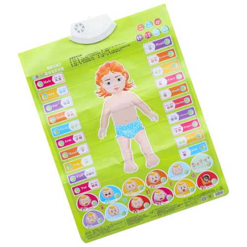 OSALADI 1Stück Lernposter Bilinguales Audio Lernchart Englisch und Chinesisch für Frühe Interaktive Lernkarten Einfach zu Bedienen Fördert Sprachentwicklung OSALADI 1Stück Lernposter Bilinguales Audio Lernchart Englisch und Chinesisch für Frühe Interaktive Lernkarten Einfach zu Bedienen Fördert Sprachentwicklung von OSALADI