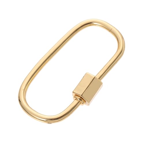 OSALADI 1Stück Ovaler Karabiner Verschluss für Halsketten Sicherer Schmuckverbinder Langlebigem für DIY Projekte und Schlüsselketten Einfache Handhabung von OSALADI