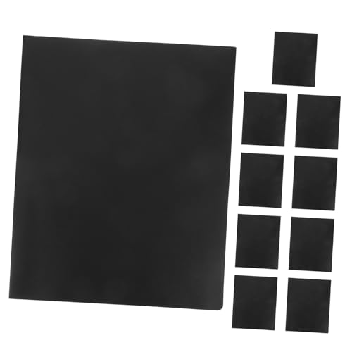 OSALADI 2 Aktenhalter ästhetische Mappen Taschenordner Pastellordner schwarze Taschenmappen Binderordner schwarze Plastikmappen Kunststoffordner mit Taschen Black von OSALADI