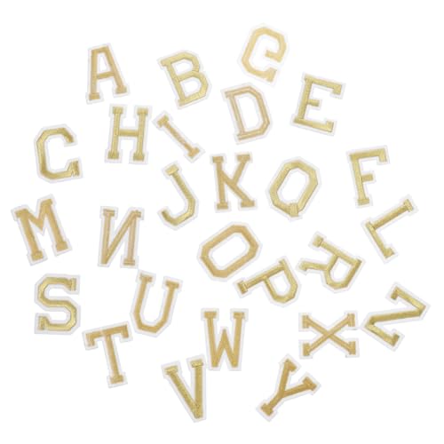 OSALADI 2 Alphabet Patches Teppichband Jacken Polster Büchertaschen Patches Durchsichtige Kosmetiktaschen Pailletten Chrom Buchstaben Aufkleber Kosmetische Nagelaufkleber DIY von OSALADI