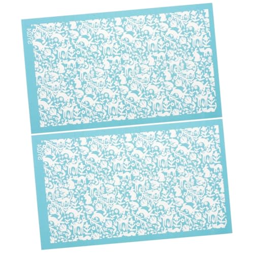 OSALADI 2 Blätter Kaninchentonvorlage Wiederverwendbare Schablonen Nummer Schablone Seide Siebdruckschablonen Handwerk Bildschirm Plastikschablonen Malschablonen Blau Polyester OSALADI 2 Blätter Kaninchentonvorlage Wiederverwendbare Schablonen Nummer Schablone Seide Siebdruckschablonen Handwerk Bildschirm Plastikschablonen Malschablonen Blau Polyester von OSALADI