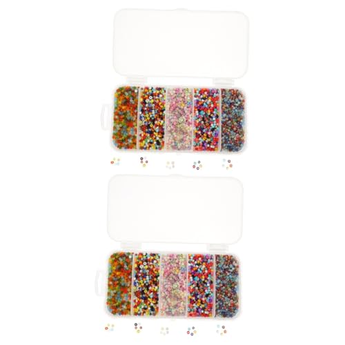 OSALADI 2 Boxen Bunte Glasperlen für Diy Schmuck Bastelperlen für Armbänder und Anhänger Perlen für Kreative Projekte und Heimdekoration OSALADI 2 Boxen Bunte Glasperlen für Diy Schmuck Bastelperlen für Armbänder und Anhänger Perlen für Kreative Projekte und Heimdekoration von OSALADI