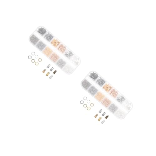 OSALADI 2 Boxen Diy Schmuckzubehör mit Stücken Lobster Clips Sprungringe und Bastelmaterial für Armbänder und Ohrringe für Kreative Projekte und Aufbewahrung von OSALADI