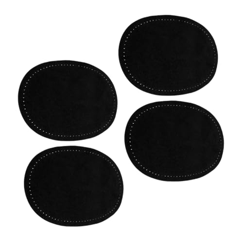 OSALADI 2 Paar Ellenbogen-aufnäher Zum Aufbügeln Kleidungsflecken Für Löcher Stoffflicken Für Kleidung Patches Für Jacken Männer Ellbogen-knie-patches Jeans-patches Flicken Für Hosen Black von OSALADI