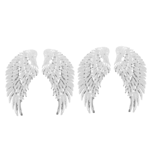 OSALADI 2 Paare Pailletten Engelsflügel Aufbügler Patch Silberner Flügel Design Applikation DIY Kleidung Dekoration Einfach Anzunähen Bügeln für Vielseitige Textilien Geeignet OSALADI 2 Paare Pailletten Engelsflügel Aufbügler Patch Silberner Flügel Design Applikation DIY Kleidung Dekoration Einfach Anzunähen Bügeln für Vielseitige Textilien Geeignet von OSALADI