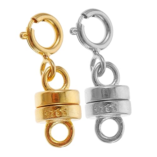 OSALADI 2 Paare Silber Verlängerungskette mit Magnetverschluss DIY Schmuck Verschlüsse für und Armbänder Installieren für Schmuckstile Geeignet von OSALADI