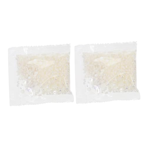 OSALADI 2 Packungen Pack Halbrunde Perlen Kunststoff Diy Schmuckaccessoires für Kleidung Haar und Dekorationen für Kreative Bastelprojekte von OSALADI