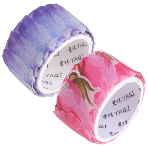 OSALADI 2 Rollen Blumenblatt Masking Tape Peonies Clematis für Diy Scrapbooking Dekoratives Klebeband Haftendes ohne Rückstände Vielseitig Einsetzbar OSALADI 2 Rollen Blumenblatt Masking Tape Peonies Clematis für Diy Scrapbooking Dekoratives Klebeband Haftendes ohne Rückstände Vielseitig Einsetzbar von OSALADI