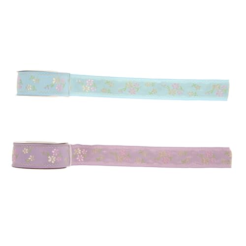 OSALADI 2 Rollen Blumenmusterband gemustert Nähen Seidenband Handwerk bunt Stoffband für Kleidung mit Bändern dekoratives Gurtband Stickband Nähzubehör Nähmaterial Polyester Baumwolle OSALADI 2 Rollen Blumenmusterband gemustert Nähen Seidenband Handwerk bunt Stoffband für Kleidung mit Bändern dekoratives Gurtband Stickband Nähzubehör Nähmaterial Polyester Baumwolle von OSALADI