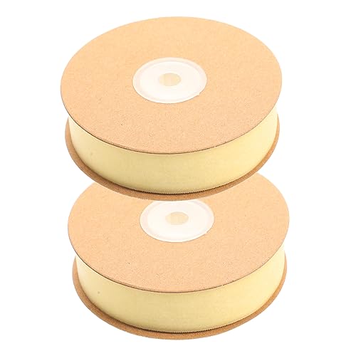 OSALADI 2 Rollen Breiter Veloursband für Dekoration Beigefarbenes Schleifenband zum Basteln für Haarschmuck Floristik und Geschenkverpackungen von OSALADI