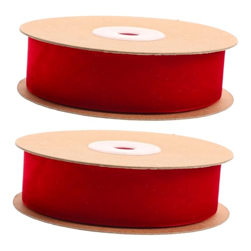 OSALADI 2 Rollen Breites Samtband Einseitig Rot für Diy Haarschmuck Geschenkverpackung und Bastelprojekte Vielseitig Einsetzbar pro Packung OSALADI 2 Rollen Breites Samtband Einseitig Rot für Diy Haarschmuck Geschenkverpackung und Bastelprojekte Vielseitig Einsetzbar pro Packung von OSALADI