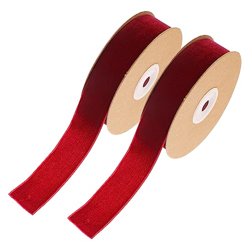 OSALADI 2 Rollen Breites Samtband Weinrot Geschenkbänder für DIY Bastelprojekte für Dekoration Schleifen und Kunsthandwerk Langlebig und Bruchsicher OSALADI 2 Rollen Breites Samtband Weinrot Geschenkbänder für DIY Bastelprojekte für Dekoration Schleifen und Kunsthandwerk Langlebig und Bruchsicher von OSALADI