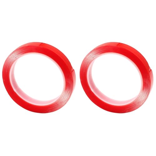 OSALADI 2 Rollen Bürokratie doppelseitiges klebeband für stoff drinnen Dasselbe Hochleistungsband Multifunktion Montageband Banddekoration für den Außenbereich Doppelseite Acrylsäure rot OSALADI 2 Rollen Bürokratie doppelseitiges klebeband für stoff drinnen Dasselbe Hochleistungsband Multifunktion Montageband Banddekoration für den Außenbereich Doppelseite Acrylsäure rot von OSALADI