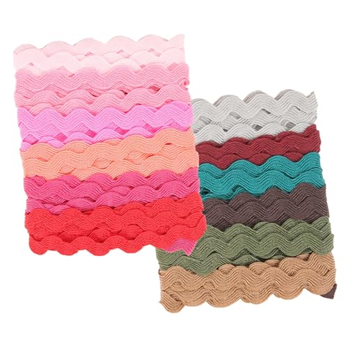 OSALADI 2 Rollen Bunte Wasserwellenkante Gurtband Spitzenband zum Basteln farbig Verpackung Wellen-Nähband Randband Fransenband gewelltes Zierband Stoffband für DIY Fransenbesatz Polyester OSALADI 2 Rollen Bunte Wasserwellenkante Gurtband Spitzenband zum Basteln farbig Verpackung Wellen-Nähband Randband Fransenband gewelltes Zierband Stoffband für DIY Fransenbesatz Polyester von OSALADI
