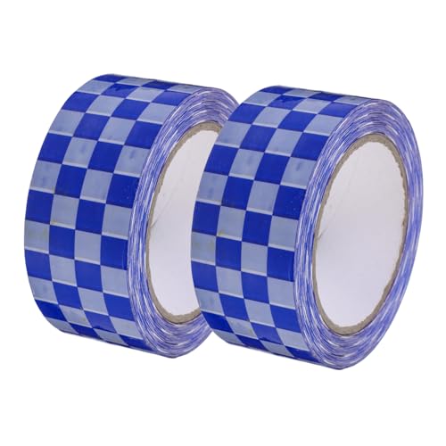OSALADI 2 Rollen Dekoratives Paketklebeband mit Karomuster Robuste und Vielseitige Klebebänder für Verpackungen und Diy Projekte Hohe Klebkraft Einfach zu Verwenden von OSALADI