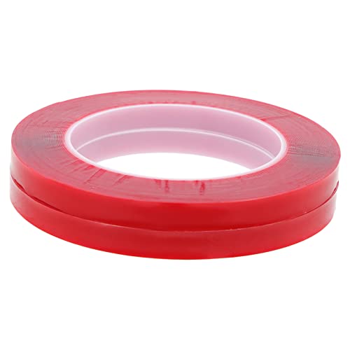 OSALADI 2 Rollen Doppelseitiges Transparentes Montageband Starkes Klebeband für Nageldisplay für Nagelstudios und DIY Nagelkunst Einfach zu Verwenden und Tragbar von OSALADI