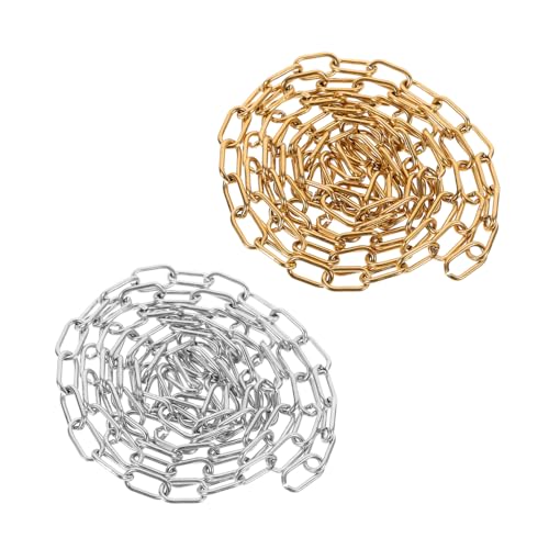 OSALADI 2 Rollen Edelstahl DIY Schmuckketten Link Kettenverlängerung Gliederkette Ovalgroß für Halsketten Armbänder Basteln und Schmuckherstellung OSALADI 2 Rollen Edelstahl DIY Schmuckketten Link Kettenverlängerung Gliederkette Ovalgroß für Halsketten Armbänder Basteln und Schmuckherstellung von OSALADI