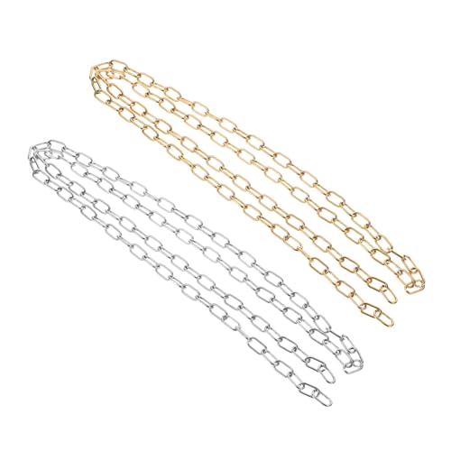 OSALADI 2 Rollen Edelstahl Gliederkette Schmuckverlängerungsketten O form Langlebig Robust für DIY Schmuckherstellung Halsketten Eyeglass Chain Zubehör von OSALADI