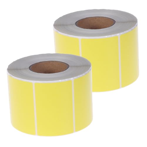 OSALADI 2 Rollen Etiketten aus Thermopapier Thermal- Aufkleber klebrig Thermaldrucker -Etiketten Streifen selbstklebende Adressetiketten Klebeetikett Express-Etikett Yellow OSALADI 2 Rollen Etiketten aus Thermopapier Thermal- Aufkleber klebrig Thermaldrucker -Etiketten Streifen selbstklebende Adressetiketten Klebeetikett Express-Etikett Yellow von OSALADI
