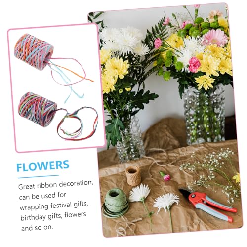 OSALADI 2 Rollen Farbiges Raffia Papier Geschenkband Langlebiges DIY Verpackungsband Handgeflochtene Papierschnur für Kreative Geschenkverpackung und Bastelprojekte OSALADI 2 Rollen Farbiges Raffia Papier Geschenkband Langlebiges DIY Verpackungsband Handgeflochtene Papierschnur für Kreative Geschenkverpackung und Bastelprojekte von OSALADI