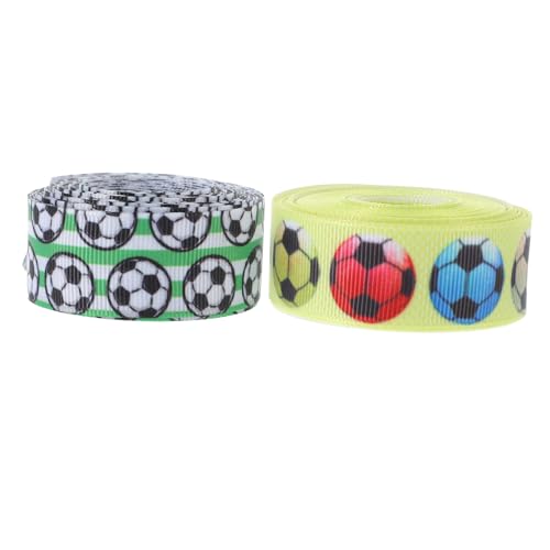 OSALADI 2 Rollen Fußball Dekorationsband Breit pro Rolle Elegantes Geschenkband für DIY Bastelprojekte und Verpackungen für Sportpartys und Besondere Anlässe OSALADI 2 Rollen Fußball Dekorationsband Breit pro Rolle Elegantes Geschenkband für DIY Bastelprojekte und Verpackungen für Sportpartys und Besondere Anlässe von OSALADI