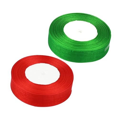 OSALADI 2 Rollen Geschenkband Geschenkband Chiffonband Festivalband Bänder Zum Basteln Feiertagsband Mit Draht Weihnachtsband Festliches Band Kranzband OSALADI 2 Rollen Geschenkband Geschenkband Chiffonband Festivalband Bänder Zum Basteln Feiertagsband Mit Draht Weihnachtsband Festliches Band Kranzband von OSALADI