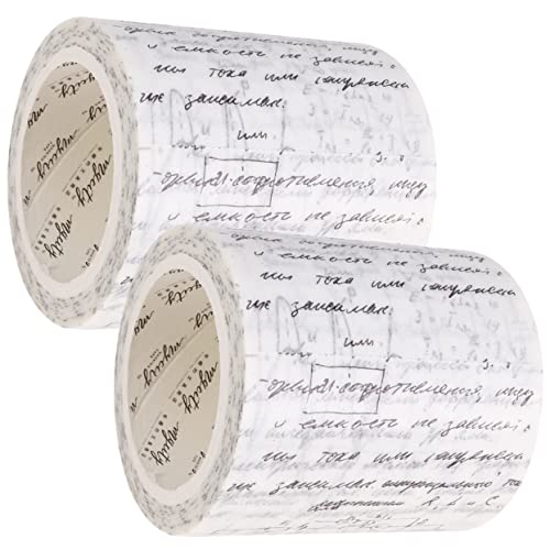 OSALADI 2 Rollen Gothic Washi Tapes Selbstklebendes Dekoratives Klebeband für Scrapbooking Handbuch und DIY Projekte Vintage Design für Kreative Bastelarbeiten von OSALADI