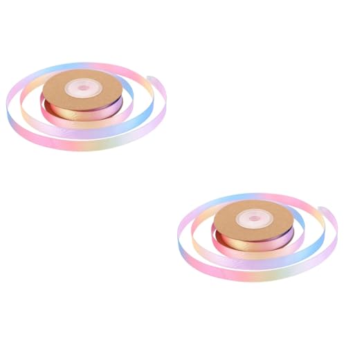 OSALADI 2 Rollen Gradient Farbband Dekoratives Geschenkband für DIY Bastelarbeiten für Heimdekoration Haarschmuck und Projekte von OSALADI