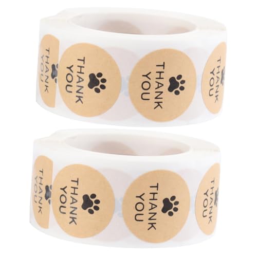 OSALADI 2 Rollen Kraftpapier Aufkleberrolle mit Hundepfoten Selbstklebendes Dekoratives Etikett für Scrapbooking und Planer für Geburtstags und Festtagsdekoration OSALADI 2 Rollen Kraftpapier Aufkleberrolle mit Hundepfoten Selbstklebendes Dekoratives Etikett für Scrapbooking und Planer für Geburtstags und Festtagsdekoration von OSALADI
