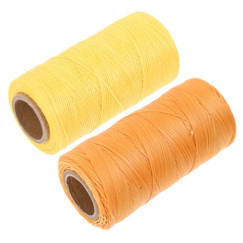 OSALADI 2 Rollen Nähen von gewachstem Faden Fäden Faden zum Nähen Nähgarn Stickfaden Herstellung gewachste Schnur gewachste Linie Reparaturfaden Catcher-Zubehör Nähschnur Kabel Polyester von OSALADI