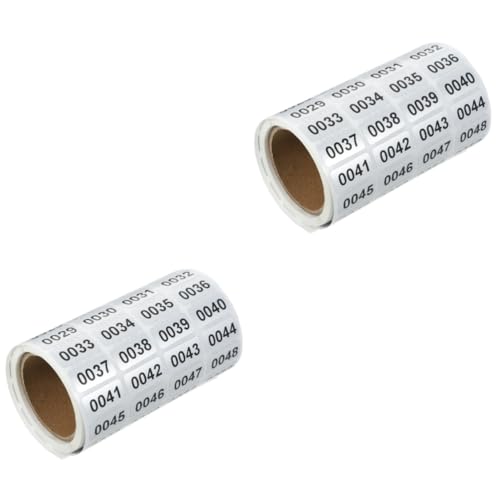 OSALADI 2 Rollen Nummerierte Aufkleber Personifizieren Vinyl Klebstoff aufeinanderfolgenden bunt Pastell Etikettennummernaufkleber Nummernaufkleber-Etikett Nummernaufkleber Etiketten PVC von OSALADI