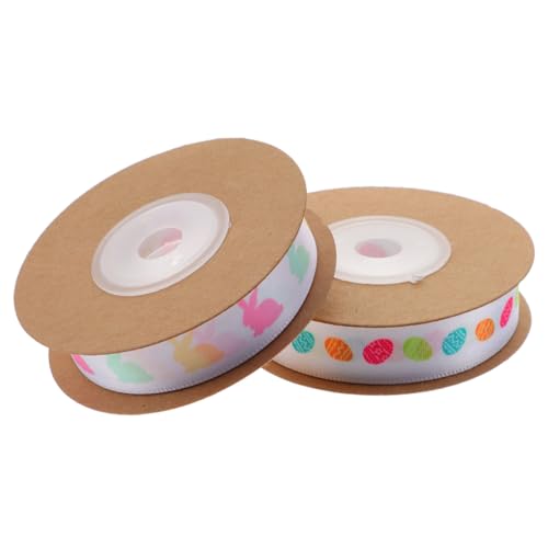 OSALADI 2 Rollen Ostern Dekorative DIY Bänder Süßes Geschenkband für Bastelarbeiten und Partydekoration Eier Hasen Yards pro Rolle OSALADI 2 Rollen Ostern Dekorative DIY Bänder Süßes Geschenkband für Bastelarbeiten und Partydekoration Eier Hasen Yards pro Rolle von OSALADI