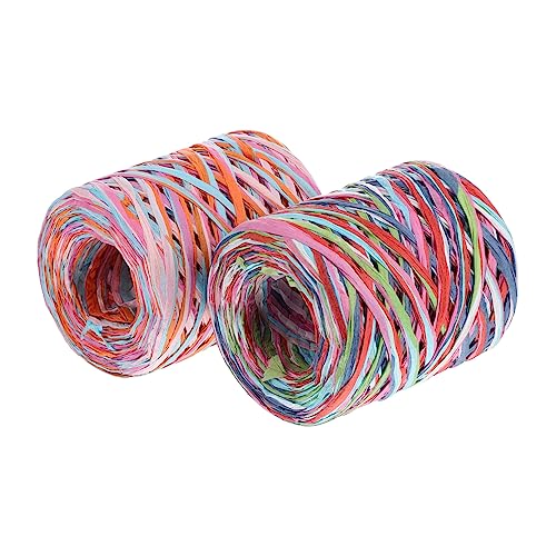 OSALADI 2 Rollen Raffia Geschenkband Handgefertigte Papierschnur Rot für Kreative Geschenkverpackung und DIY Projekte Langlebig und Vielseitig Einsetzbar OSALADI 2 Rollen Raffia Geschenkband Handgefertigte Papierschnur Rot für Kreative Geschenkverpackung und DIY Projekte Langlebig und Vielseitig Einsetzbar von OSALADI