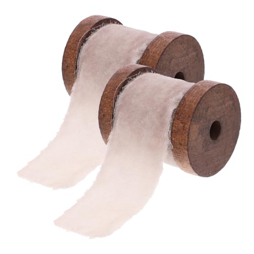 OSALADI 2 Rollen Rohkantenband Weihnachten Dekorationen Rosa Stoffdrahtband Bänder für Christmas -Band Banddekor praktisches Geschenkband Verpackungsband Bandreste Polyester Grau OSALADI 2 Rollen Rohkantenband Weihnachten Dekorationen Rosa Stoffdrahtband Bänder für Christmas -Band Banddekor praktisches Geschenkband Verpackungsband Bandreste Polyester Grau von OSALADI