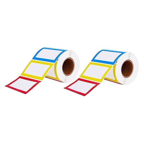 OSALADI 2 Rollen Selbstklebende Namensetiketten Bunte Etiketten für Schule Büro und Zuhause Beschriften und Klassifizieren von Gegenständen Je Zwei Farben von OSALADI