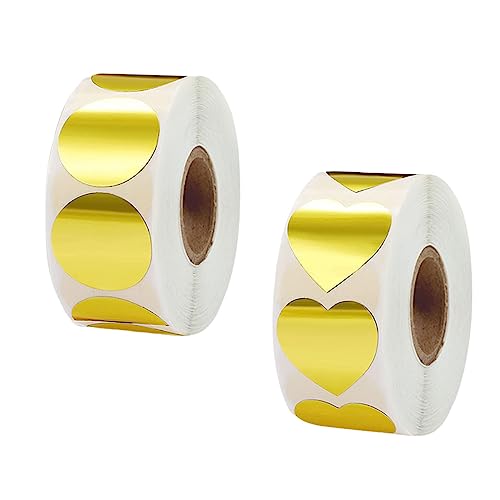 OSALADI 2 Rollen Siegelaufkleber Etikettenaufkleber Hochzeit Klebende Nummer Runde Klebeetiketten Blau Dekorative Siegelaufkleber Golden von OSALADI